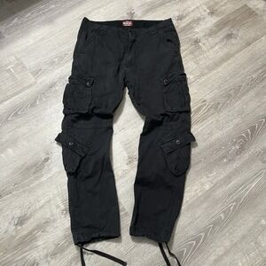 Matchstick Military Cargo Pants Men 40x32 Black Relaxed Outdoors Work Hiking